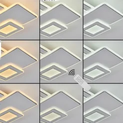 Plafonnier Tomazes LED Blanc, 1 lumière, Télécommandes