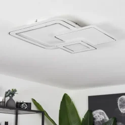 Plafonnier Tomazes LED Blanc, 1 lumière, Télécommandes