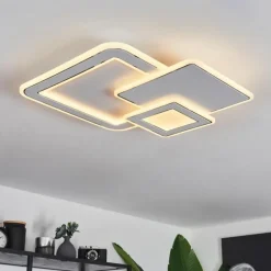 Plafonnier Tomazes LED Blanc, 1 lumière, Télécommandes