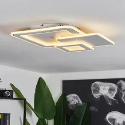 Plafonnier Tomazes LED Blanc, 1 lumière, Télécommandes