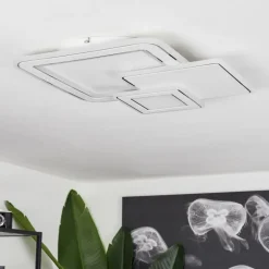 Plafonnier Tomazes LED Blanc, 1 lumière, Télécommandes