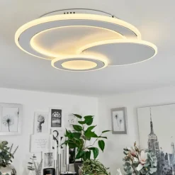 Plafonnier Tomazes LED Blanc, 1 lumière, Télécommandes