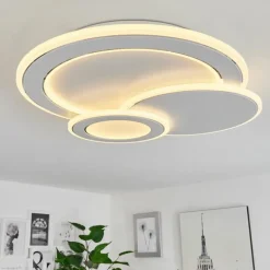 Plafonnier Tomazes LED Blanc, 1 lumière, Télécommandes
