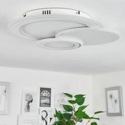 Plafonnier Tomazes LED Blanc, 1 lumière, Télécommandes