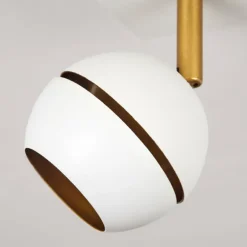 Plafonnier Tome LED Laiton, Blanc, 2 lumières