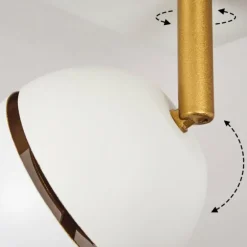 Plafonnier Tome LED Laiton, Blanc, 2 lumières