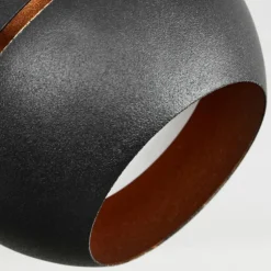 Plafonnier Tome LED Laiton, Noir, 4 lumières