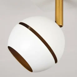 Plafonnier Tome LED Laiton, Blanc, 4 lumières