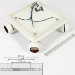 Plafonnier Tome LED Laiton, Blanc, 4 lumières