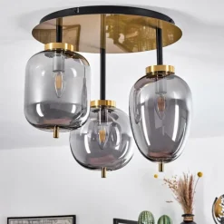 Plafonnier Verbania Laiton, 3 lumières