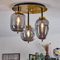 Plafonnier Verbania Laiton, 3 lumières