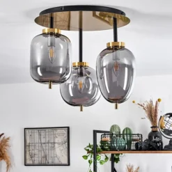 Plafonnier Verbania Laiton, 3 lumières