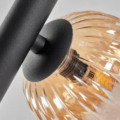 Plafonnier - Verre 10 cm, 12 cm, 15 cm Chehalis Ambre, Fumé, 10 lumières