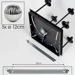 Plafonnier - Verre 12 cm Chehalis Fumé, 5 lumières