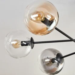 Plafonnier - Verre 15 cm Gastor Ambre, Clair, Fumé, 6 lumières