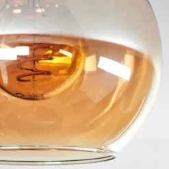 Plafonnier - Verre 15 cm Montgomery Écru, Noir, 1 lumière