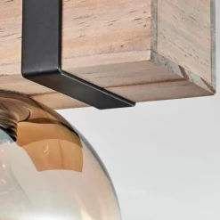 Plafonnier - Verre 15 cm Montgomery Écru, Noir, 1 lumière