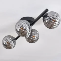 Plafonnier - Verre Chehalis Fumé, 4 lumières