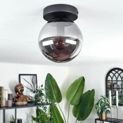 Plafonnier - Verre Gastor Fumé, 1 lumière