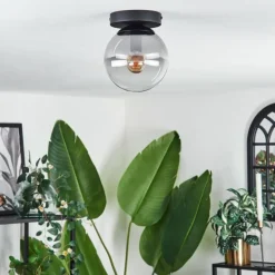 Plafonnier - Verre Gastor Clair, Fumé, 1 lumière