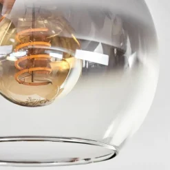 Plafonnier - Verre Koyoto Écru, Noir, 4 lumières