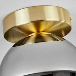 Plafonnier - Verre Koyoto Laiton, Noir, 1 lumière