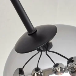 Plafonnier - Verre Koyoto Chrome, Fumé, 5 lumières