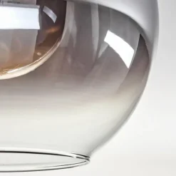 Plafonnier - Verre Koyoto Écru, Noir, 4 lumières