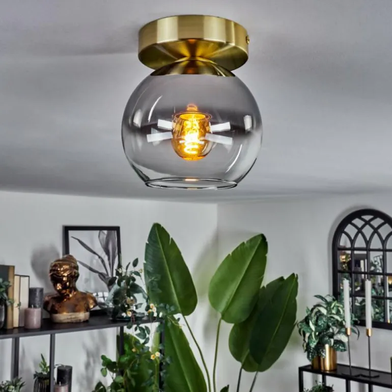 Plafonnier - Verre Koyoto Laiton, 1 lumière