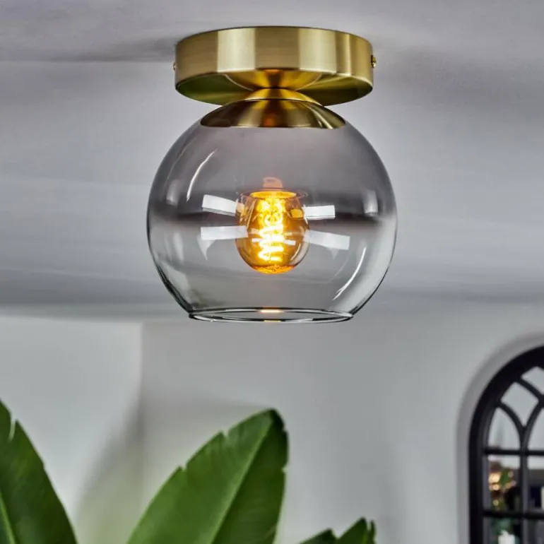 Plafonnier - Verre Koyoto Laiton, 1 lumière