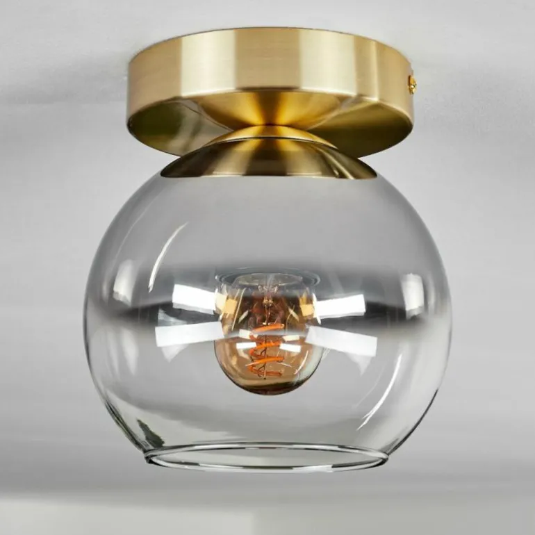 Plafonnier - Verre Koyoto Laiton, 1 lumière