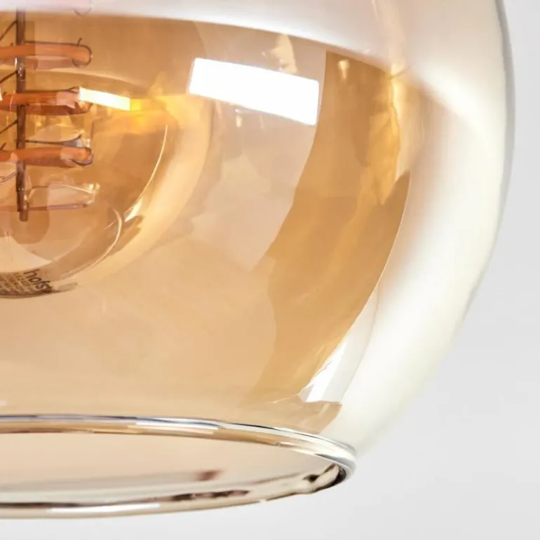 Plafonnier - Verre Koyoto Écru, Noir, 4 lumières