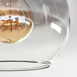 Plafonnier - Verre Koyoto Écru, Noir, 6 lumières