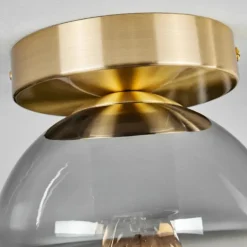 Plafonnier - Verre Koyoto Laiton, 1 lumière