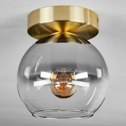 Plafonnier - Verre Koyoto Laiton, 1 lumière