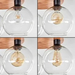 Plafonnier - Verre Koyoto Écru, Noir, 3 lumières