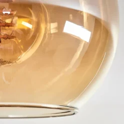 Plafonnier - Verre Koyoto Écru, Noir, 5 lumières