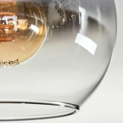 Plafonnier - Verre Koyoto Chrome, Clair, Fumé, 4 lumières