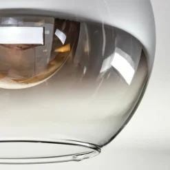 Plafonnier - Verre Koyoto Chrome, Clair, Fumé, 4 lumières