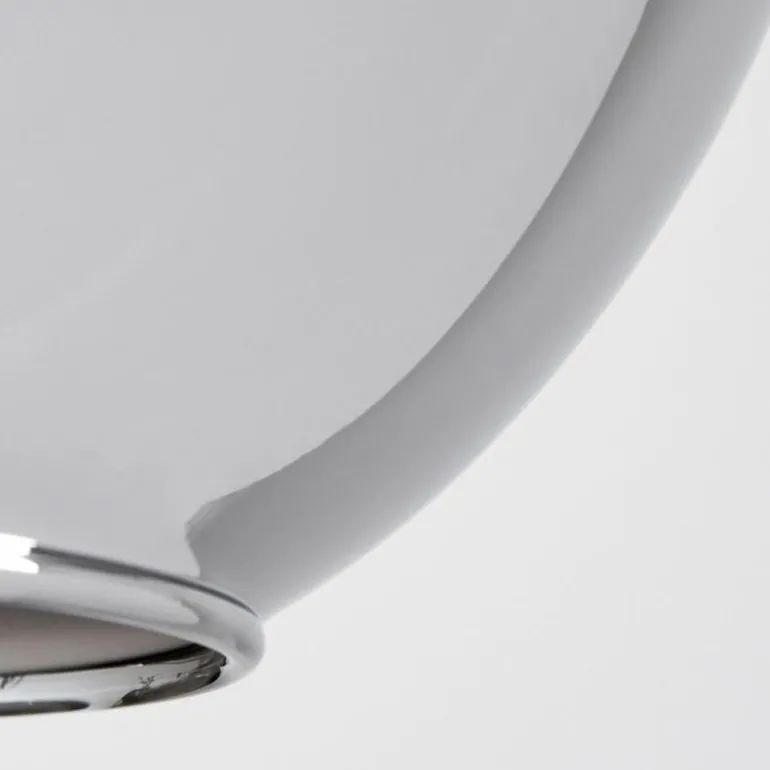 Plafonnier - Verre Koyoto Écru, Noir, 6 lumières