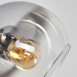 Plafonnier - Verre Koyoto Chrome, Clair, Fumé, 7 lumières