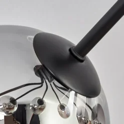 Plafonnier - Verre Koyoto Chrome, Clair, Fumé, 7 lumières