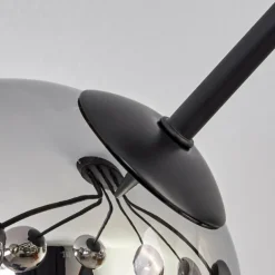 Plafonnier - Verre Koyoto Chrome, Fumé, 7 lumières