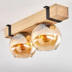 Plafonnier - Verre Montgomery Écru, Noir, 2 lumières