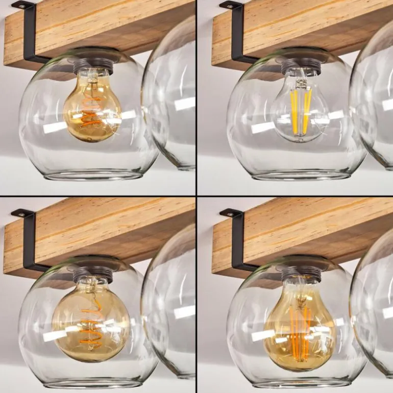 Plafonnier - Verre Montgomery Écru, Noir, 2 lumières