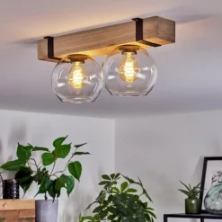 Plafonnier - Verre Montgomery Écru, Noir, 2 lumières