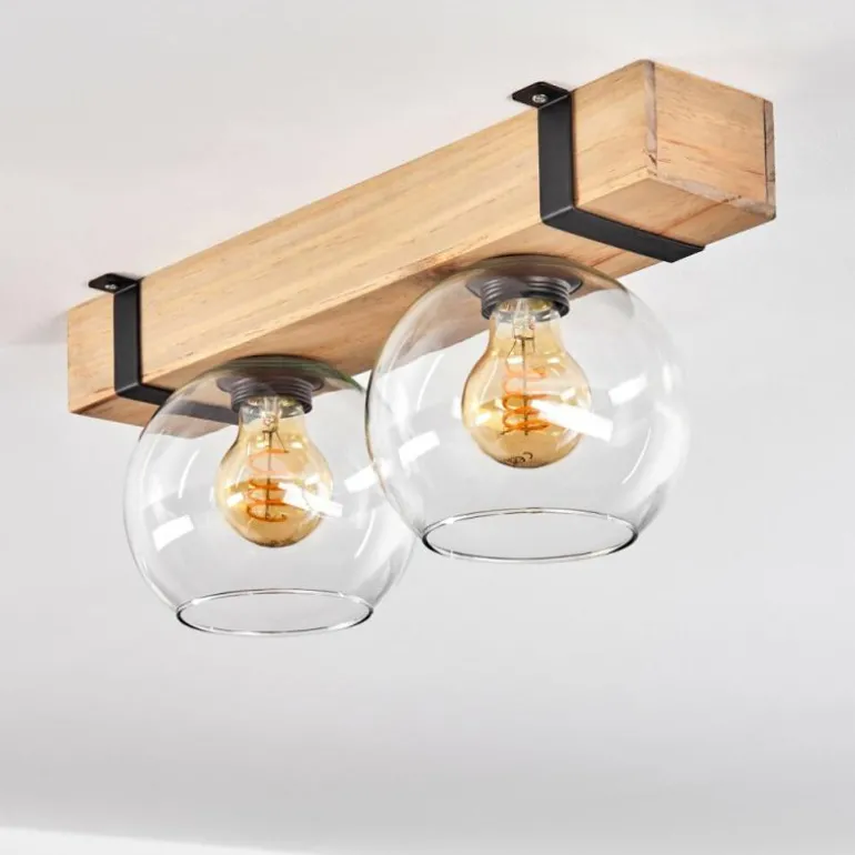 Plafonnier - Verre Montgomery Écru, Noir, 2 lumières