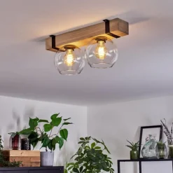 Plafonnier - Verre Montgomery Écru, Noir, 2 lumières