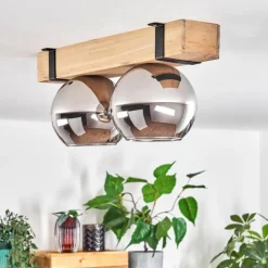 Plafonnier - Verre Montgomery Écru, Noir, 2 lumières