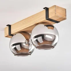 Plafonnier - Verre Montgomery Écru, Noir, 2 lumières